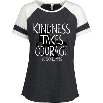 Kindness Courage Dino Kids Unity Day Orange Anti Bullying Enza Ladies Jersey Colorblock Tee