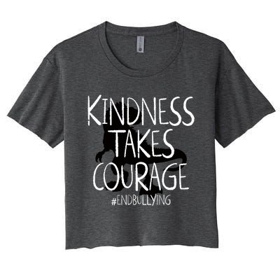 Kindness Courage Dino Kids Unity Day Orange Anti Bullying Women's Crop Top Tee