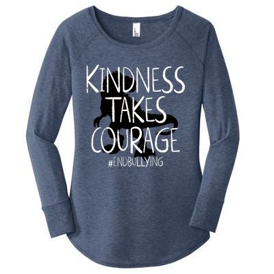 Kindness Courage Dino Kids Unity Day Orange Anti Bullying Women's Perfect Tri Tunic Long Sleeve Shirt