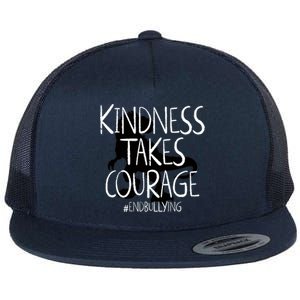 Kindness Courage Dino Kids Unity Day Orange Anti Bullying Flat Bill Trucker Hat