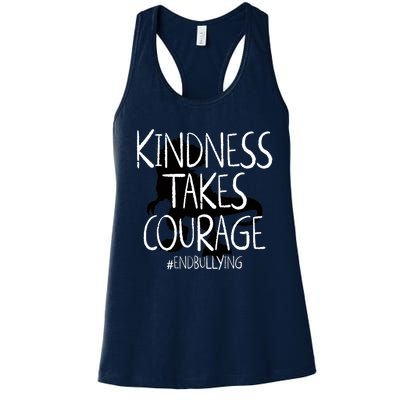 Kindness Courage Dino Kids Unity Day Orange Anti Bullying Women's Racerback Tank