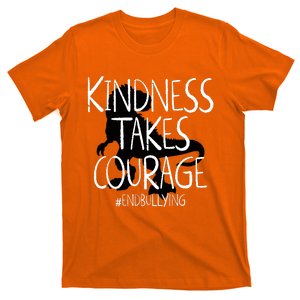 Kindness Courage Dino Kids Unity Day Orange Anti Bullying T-Shirt