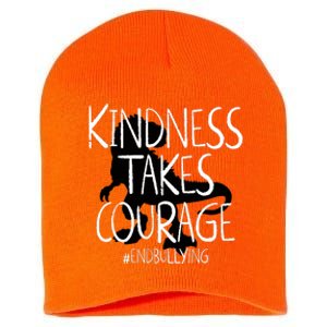 Kindness Courage Dino Kids Unity Day Orange Anti Bullying Short Acrylic Beanie