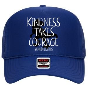 Kindness Courage Dino Kids Unity Day Orange Anti Bullying High Crown Mesh Back Trucker Hat