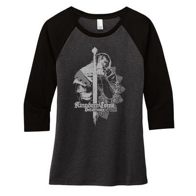 Kingdom Come Deliverance Women's Tri-Blend 3/4-Sleeve Raglan Shirt