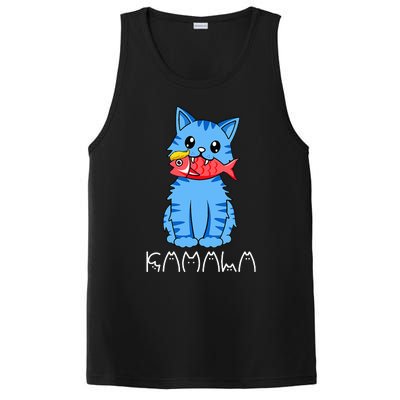 Kamala Cat Eat Fish Funny Harris Trump 2024 PosiCharge Competitor Tank