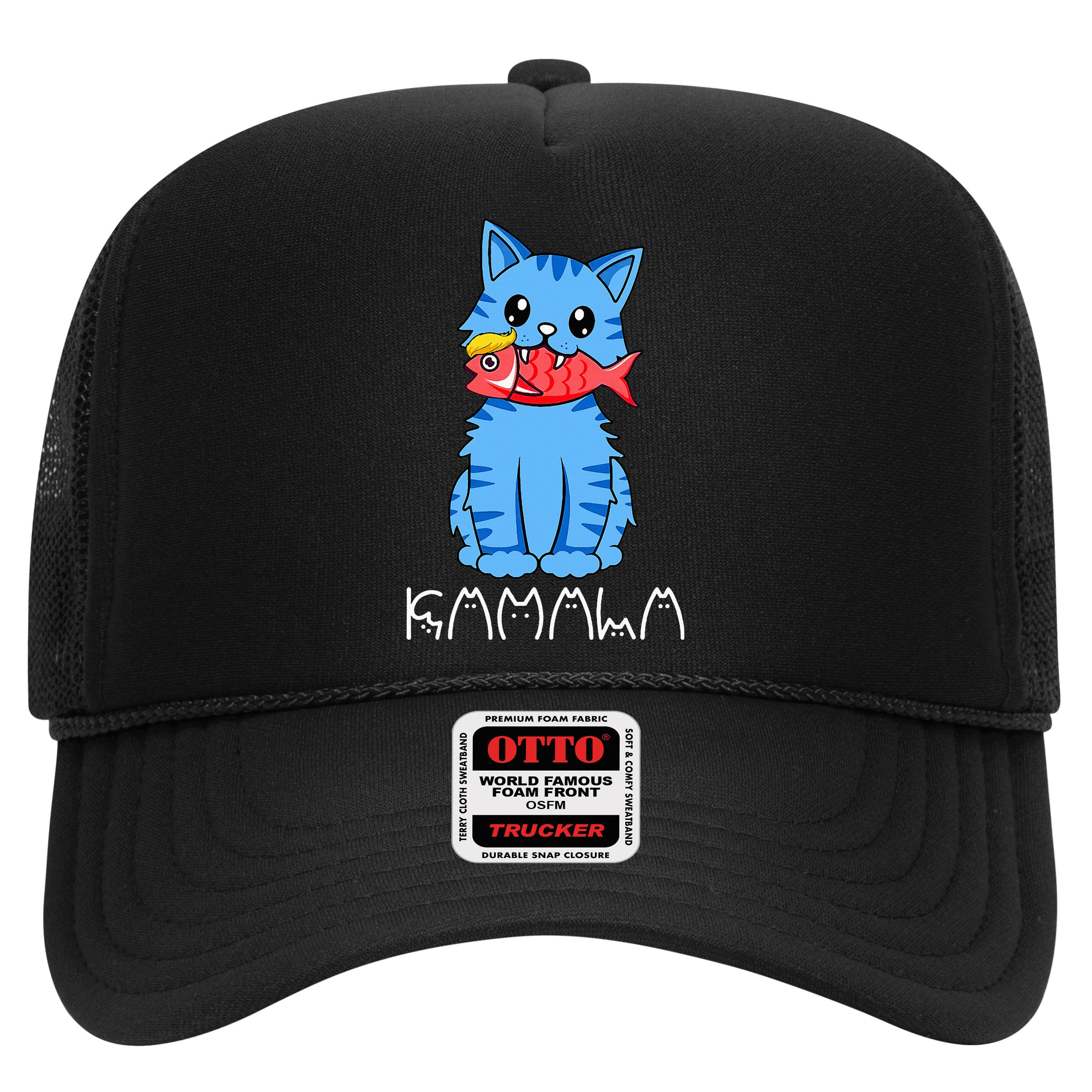 Kamala Cat Eat Fish Funny Harris Trump 2024 Hat