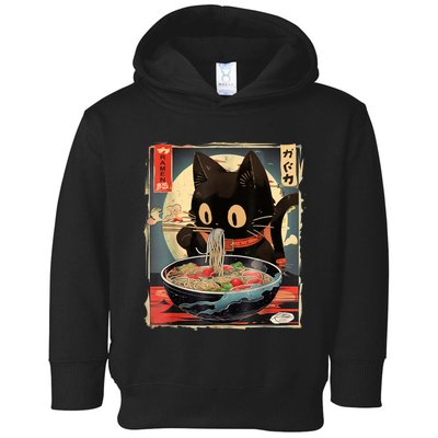 Kawaii Cat Eating Ramen Noodles Anime Gift Teens Toddler Hoodie