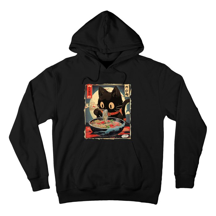 Kawaii Cat Eating Ramen Noodles Anime Gift Girl Teens Hoodie