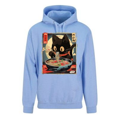 Kawaii Cat Eating Ramen Noodles Anime Gift Girl Teens Unisex Surf Hoodie