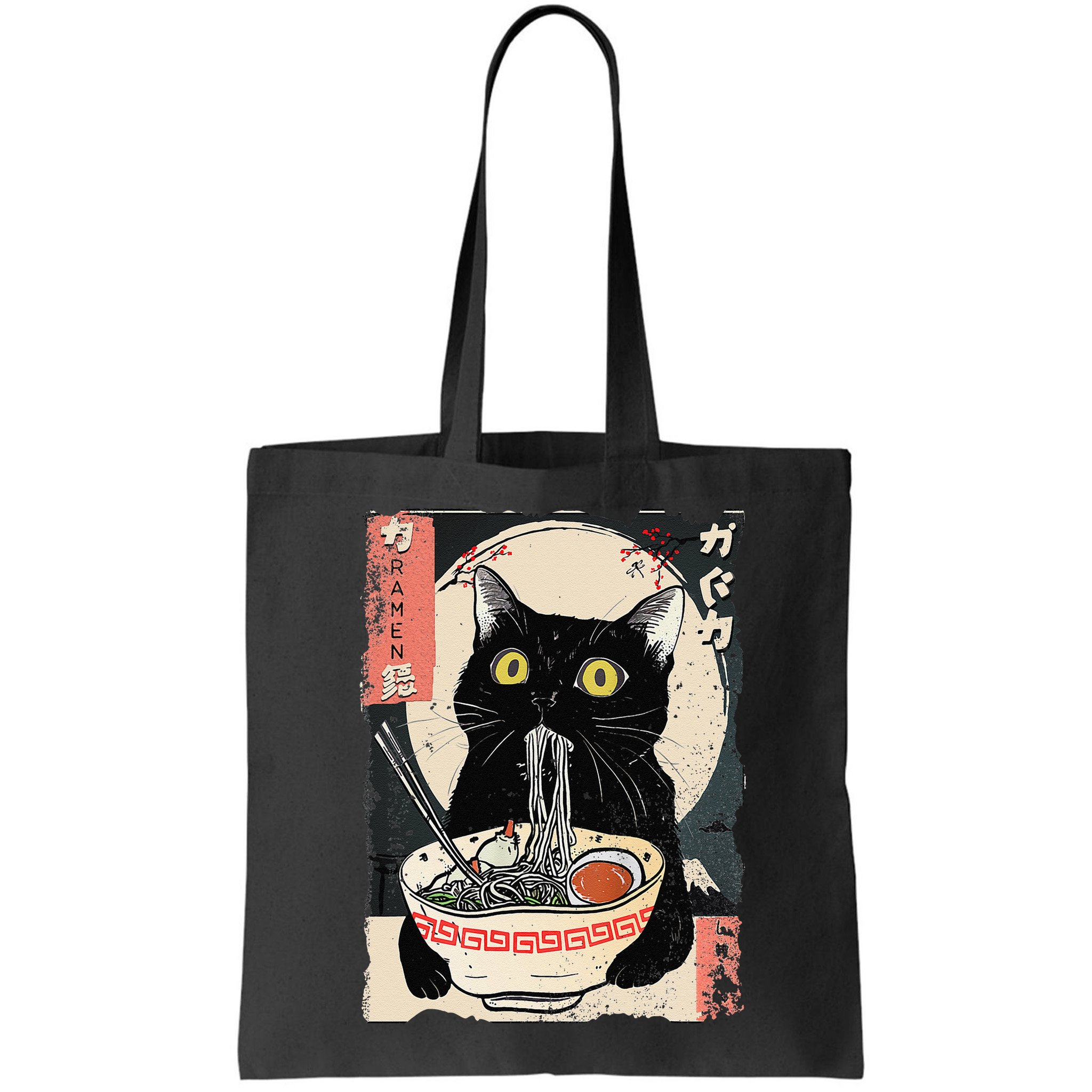 Kawaii Cat Eating Ramen Noodles Funny Anime Gift Bag