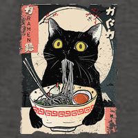 Kawaii Cat Eating Ramen Noodles Funny Anime Gift Vector Backpack