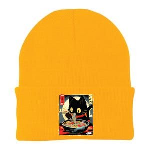 Kawaii Cat Eating Ramen Noodles Anime Gift Girl Knit Cap Winter Beanie