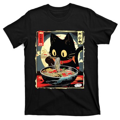 Kawaii Cat Eating Ramen Noodles Anime Gift Girl T-Shirt