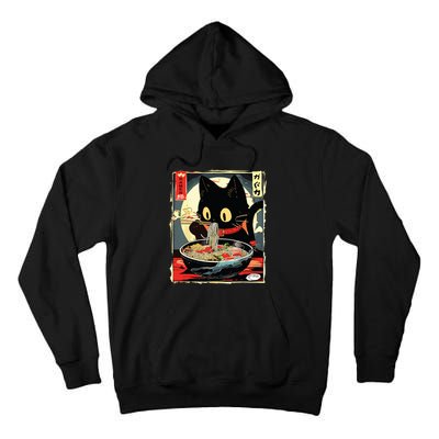 Kawaii Cat Eating Ramen Noodles Anime Gift Girl Tall Hoodie