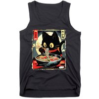 Kawaii Cat Eating Ramen Noodles Anime Gift Girl Tank Top