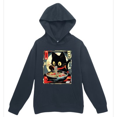 Kawaii Cat Eating Ramen Noodles Anime Gift Girl Urban Pullover Hoodie