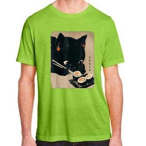 Kawaii Cat Eating Sushi Funny Japanese Anime Cute Cat Adult ChromaSoft Performance T-Shirt