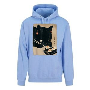 Kawaii Cat Eating Sushi Funny Japanese Anime Cute Cat Unisex Surf Hoodie