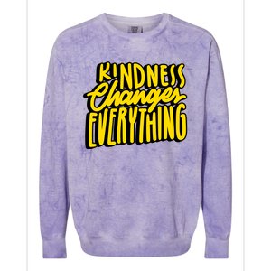 Kindness Changes Everything Retro Colorblast Crewneck Sweatshirt