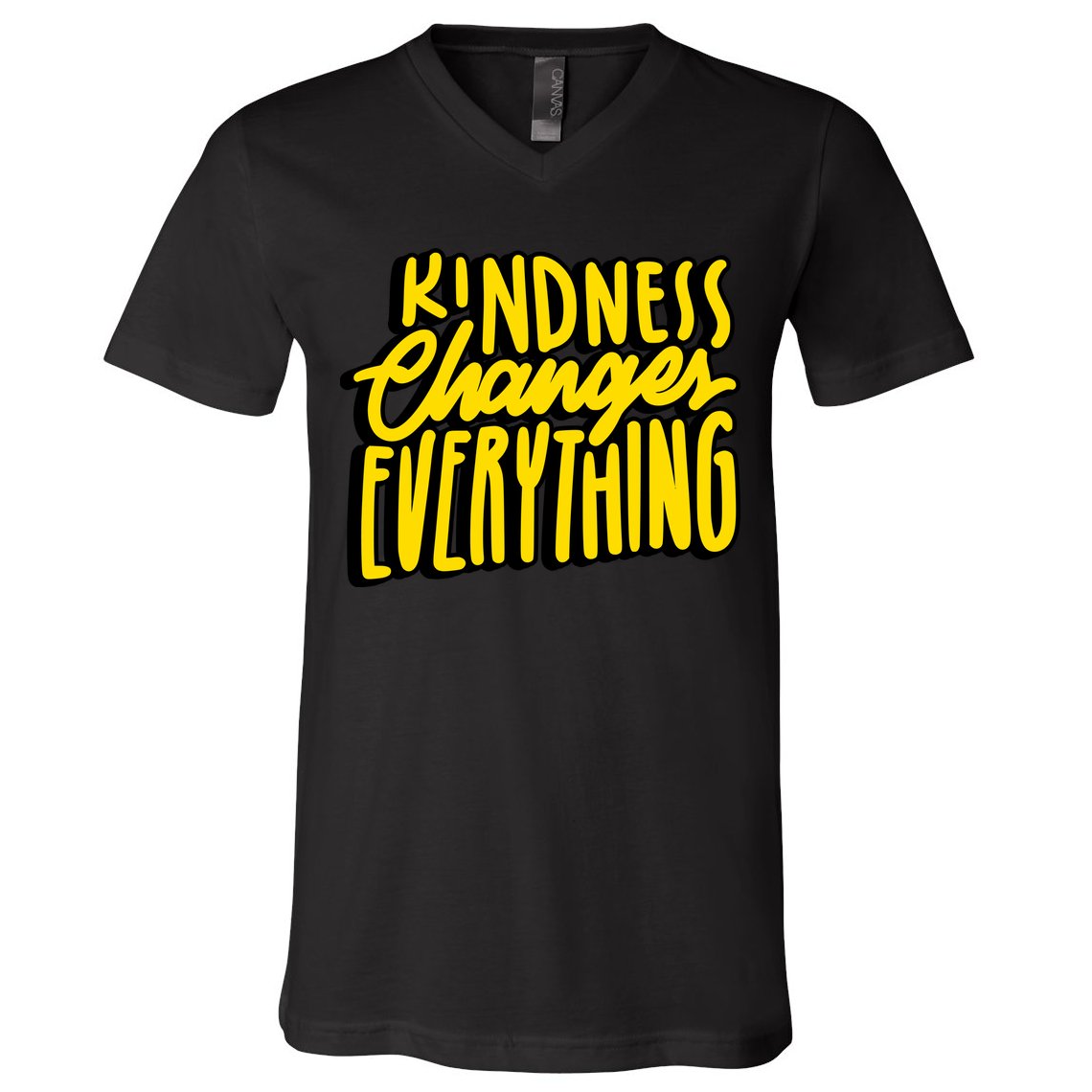 Kindness Changes Everything Retro V-Neck T-Shirt