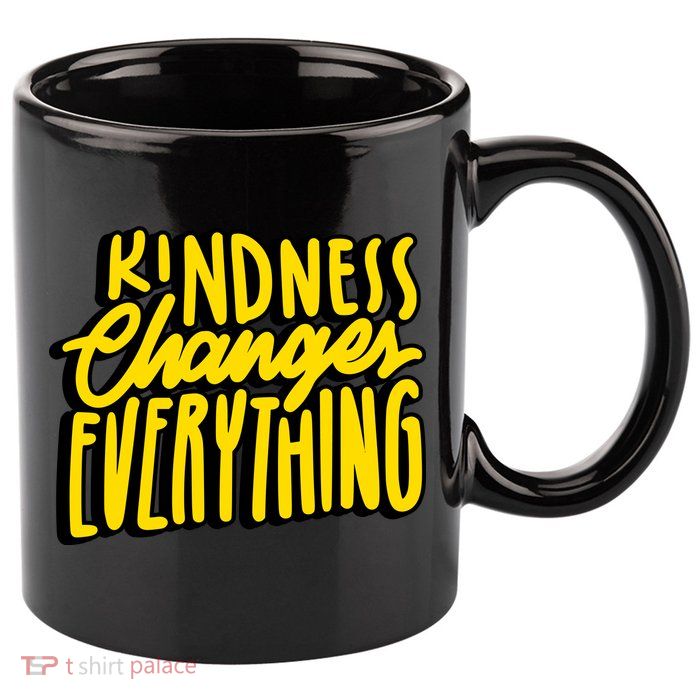 Kindness Changes Everything Retro 11oz C Handle Ceramic Mug
