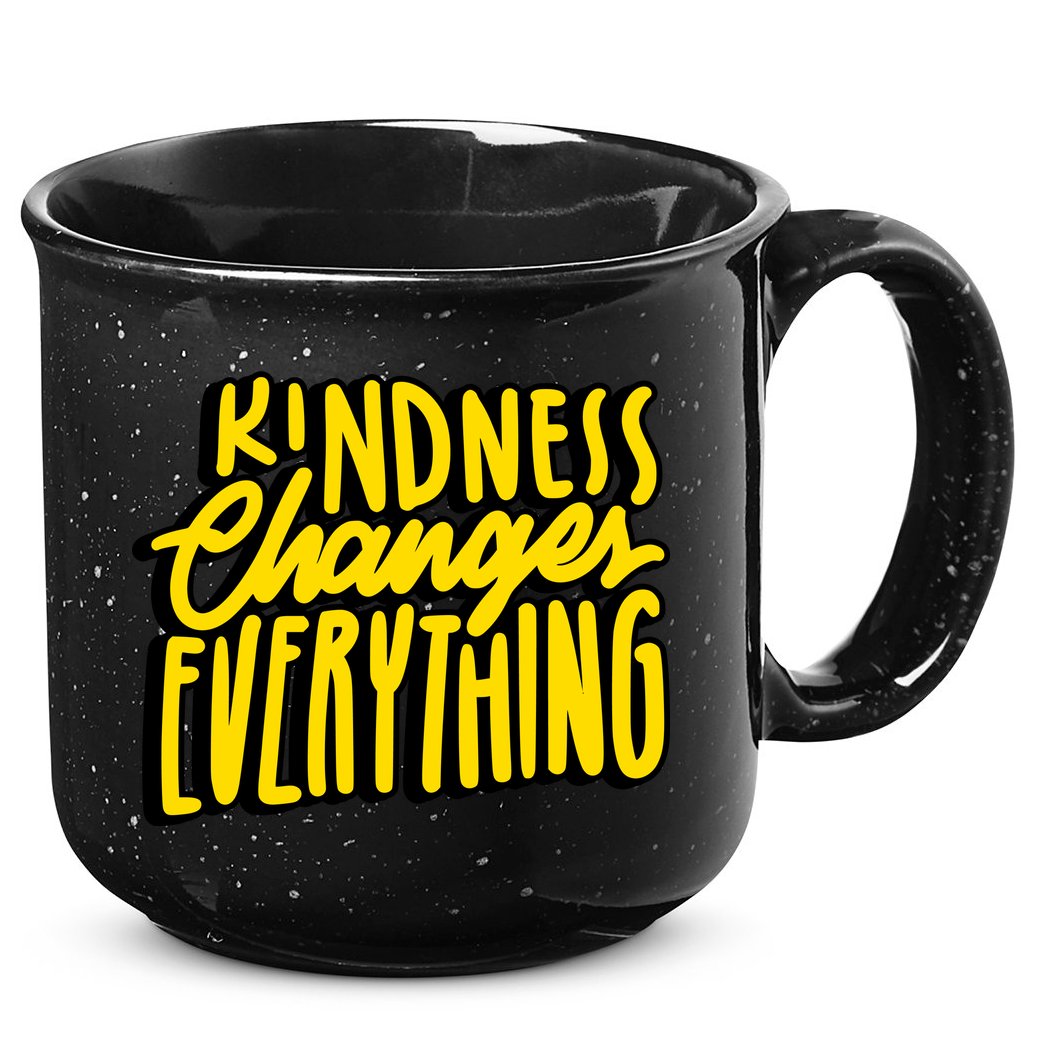 Kindness Changes Everything Retro 15oz Campfire Ceramic Mug