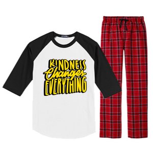 Kindness Changes Everything Retro Raglan Sleeve Pajama Set