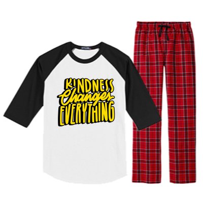 Kindness Changes Everything Retro Raglan Sleeve Pajama Set