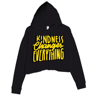 Kindness Changes Everything Retro Crop Fleece Hoodie