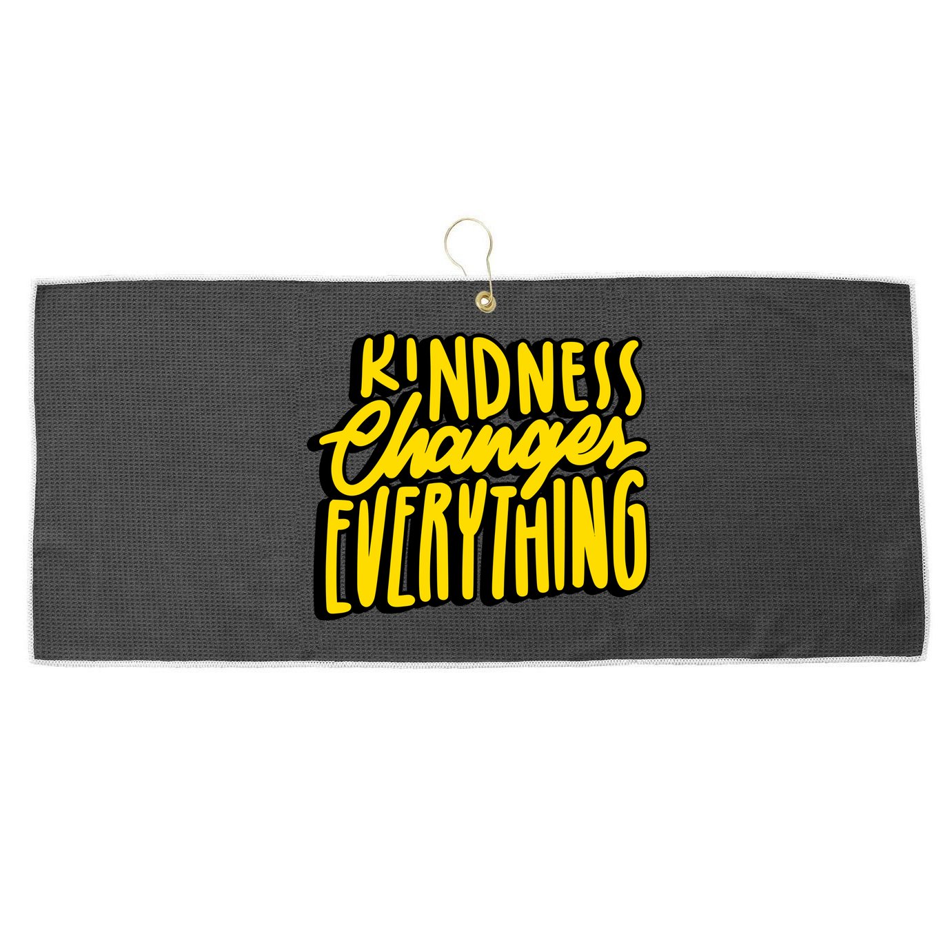 Kindness Changes Everything Retro Large Microfiber Waffle Golf Towel