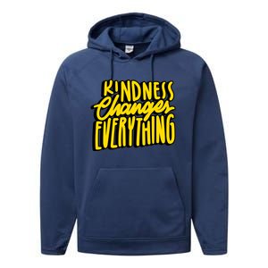 Kindness Changes Everything Retro Performance Fleece Hoodie