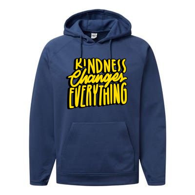 Kindness Changes Everything Retro Performance Fleece Hoodie