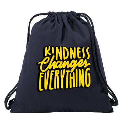 Kindness Changes Everything Retro Drawstring Bag