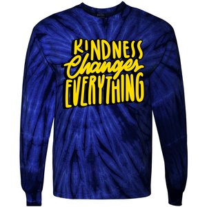 Kindness Changes Everything Retro Tie-Dye Long Sleeve Shirt