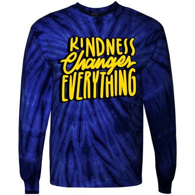 Kindness Changes Everything Retro Tie-Dye Long Sleeve Shirt