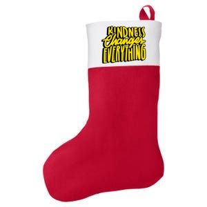 Kindness Changes Everything Retro Felt Holiday Christmas Stocking