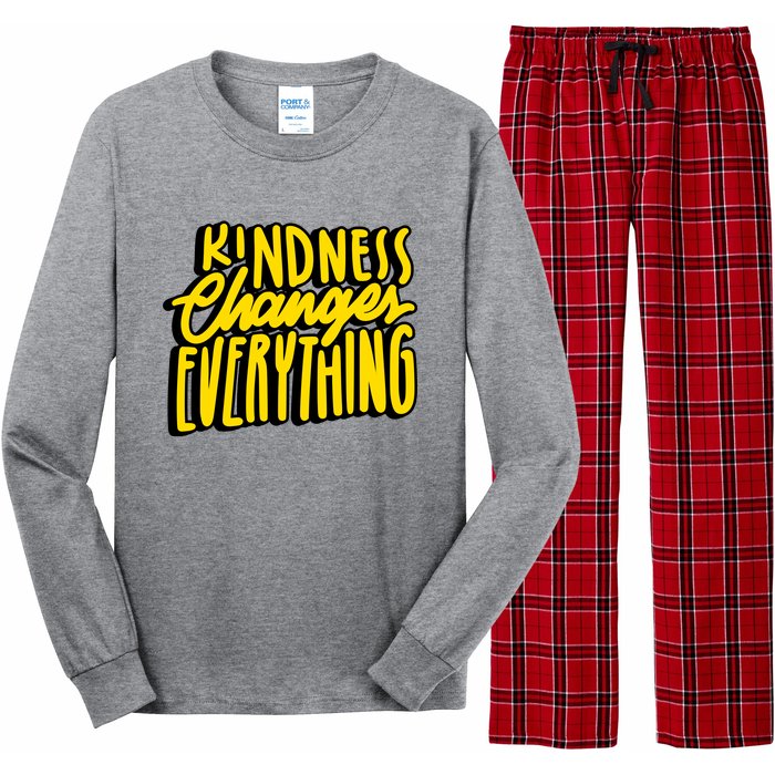 Kindness Changes Everything Retro Long Sleeve Pajama Set