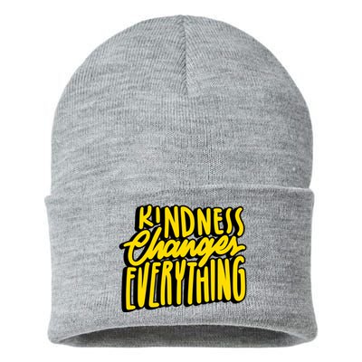 Kindness Changes Everything Retro Sustainable Knit Beanie