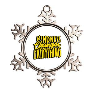 Kindness Changes Everything Retro Metallic Star Ornament