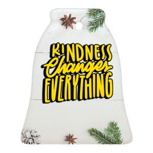 Kindness Changes Everything Retro Ceramic Bell Ornament