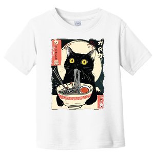 Kawaii Cat Eating Ramen Noodles Funny Anime Gift Girl Toddler T-Shirt