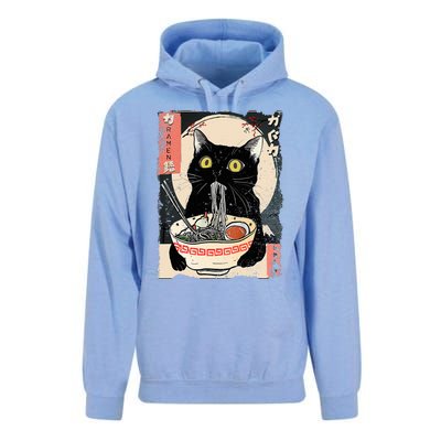 Kawaii Cat Eating Ramen Noodles Funny Anime Unisex Surf Hoodie