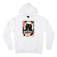 Kawaii Cat Eating Ramen Noodles Funny Anime Hoodie