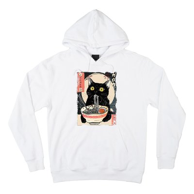 Kawaii Cat Eating Ramen Noodles Funny Anime Hoodie