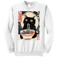 Kawaii Cat Eating Ramen Noodles Funny Anime Sweatshirt