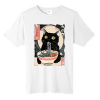 Kawaii Cat Eating Ramen Noodles Funny Anime Tall Fusion ChromaSoft Performance T-Shirt