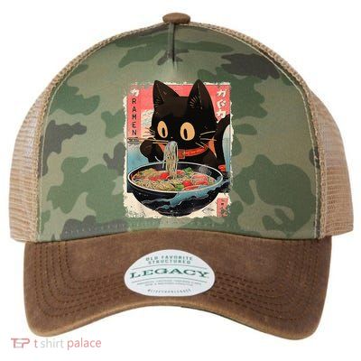 Kawaii Cat Eating Ramen Noodles Anime Legacy Tie Dye Trucker Hat