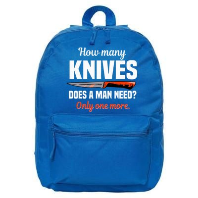 Knife Collector Enthusiast Cook Man Knives Collection Hobby 16 in Basic Backpack