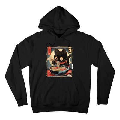 Kawaii Cat Eating Ramen Noodles Anime Gift Hoodie